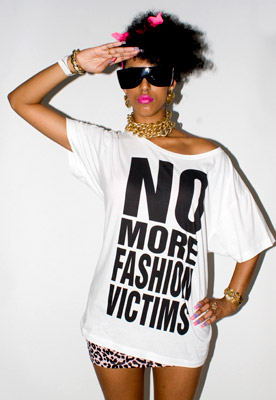 Katharine Hamnett, Slogan T-Shirt       "No More Fashion Victims"